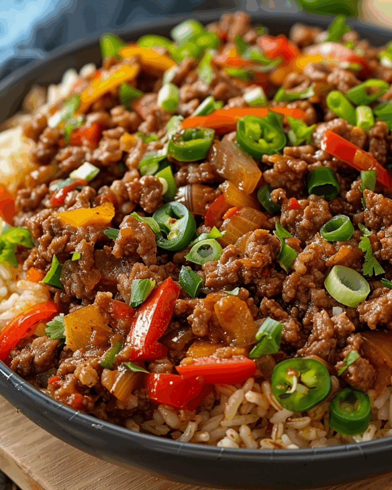 Beef and Pepper Rice Bowl