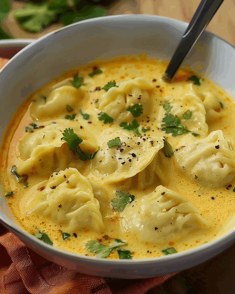 Delicious Curry Dumpling Soup