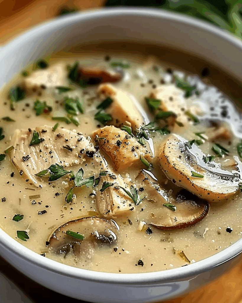 Rotisserie Chicken Mushroom Soup