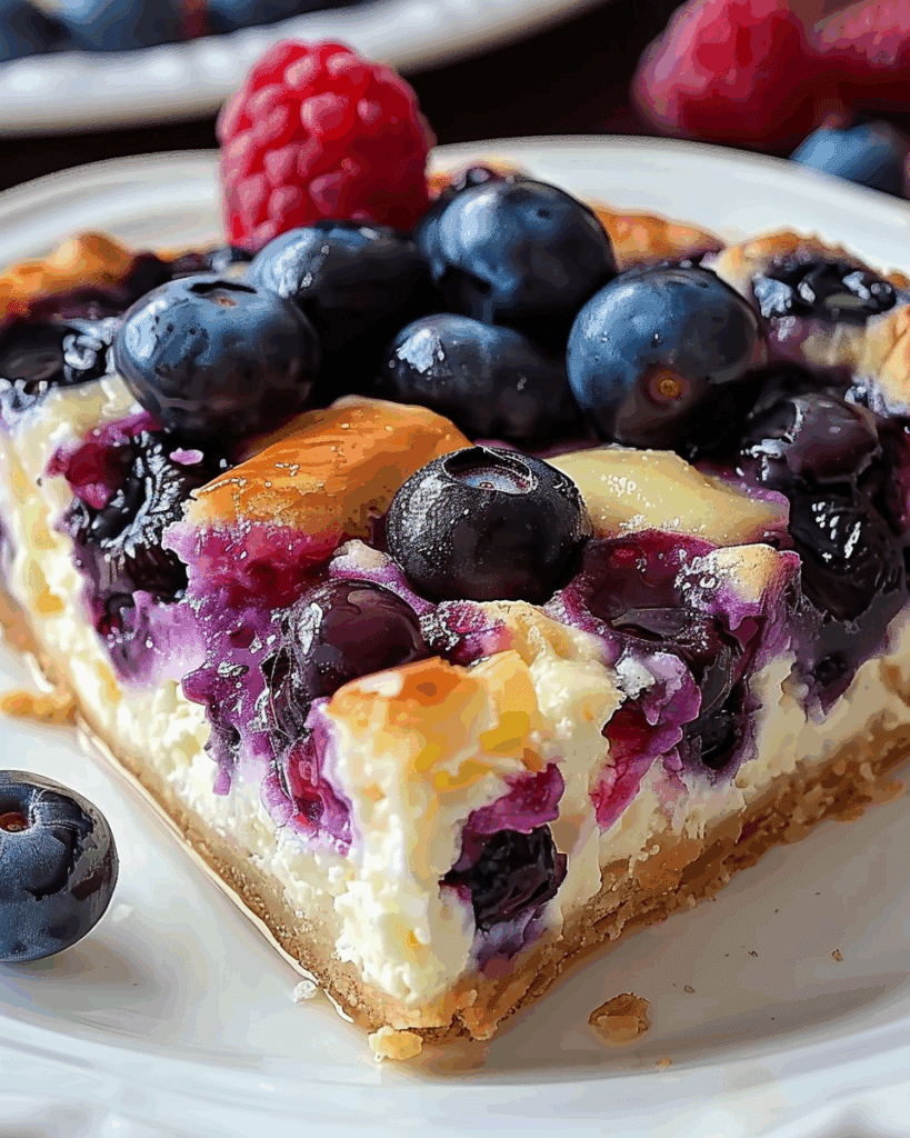 Blueberry Cottage Cheese Breakfast Bake