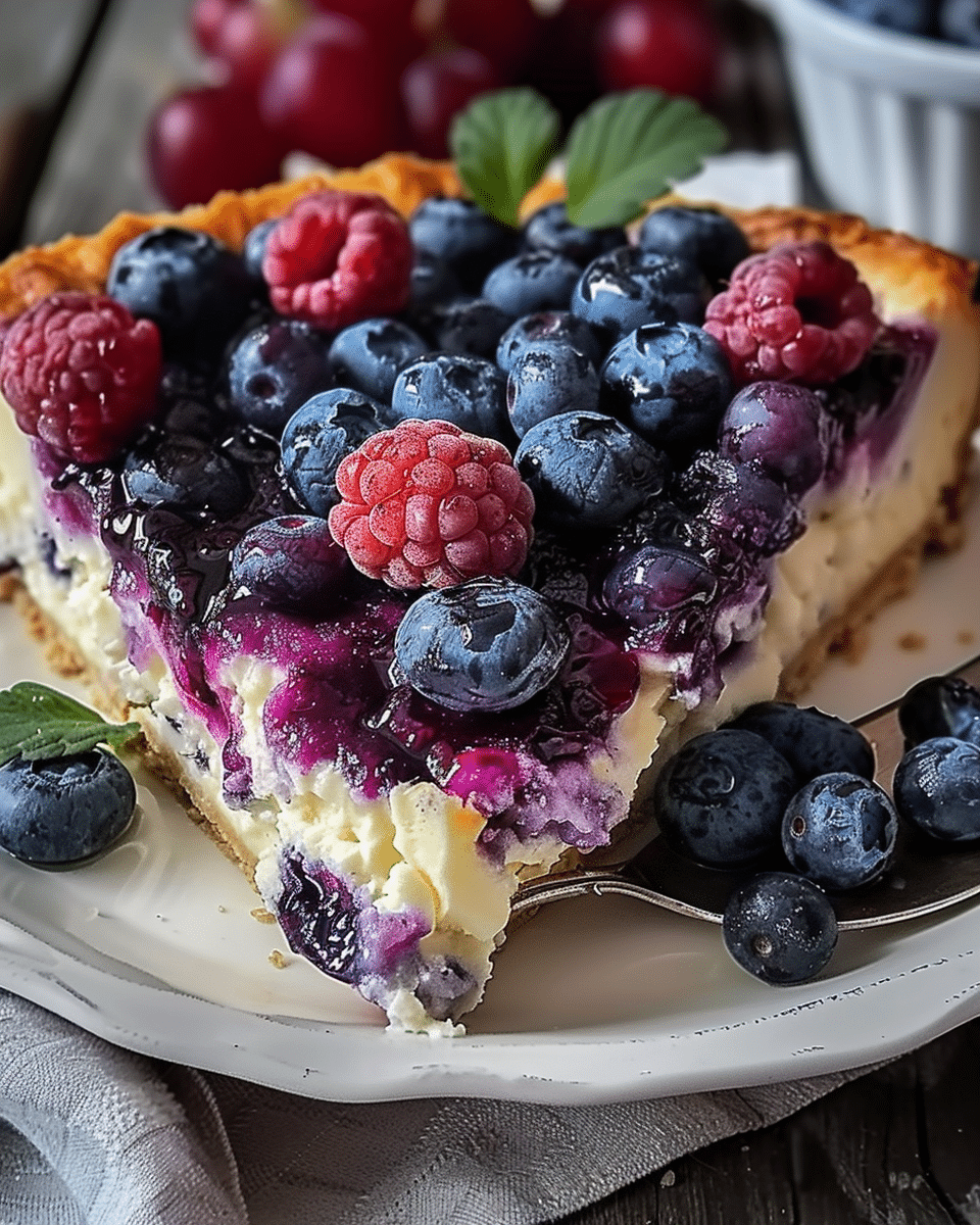 Blueberry Cottage Cheese Breakfast Bake