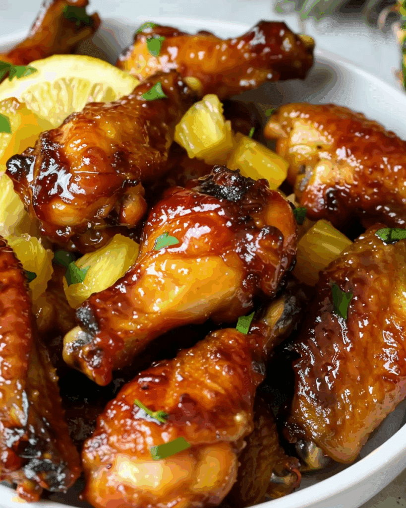 Brown Sugar Pineapple Wings Chicken