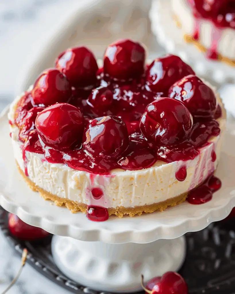 NO BAKE Cherry Cheesecakes