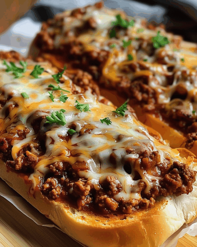 Sloppy Joe Garlic Bread
