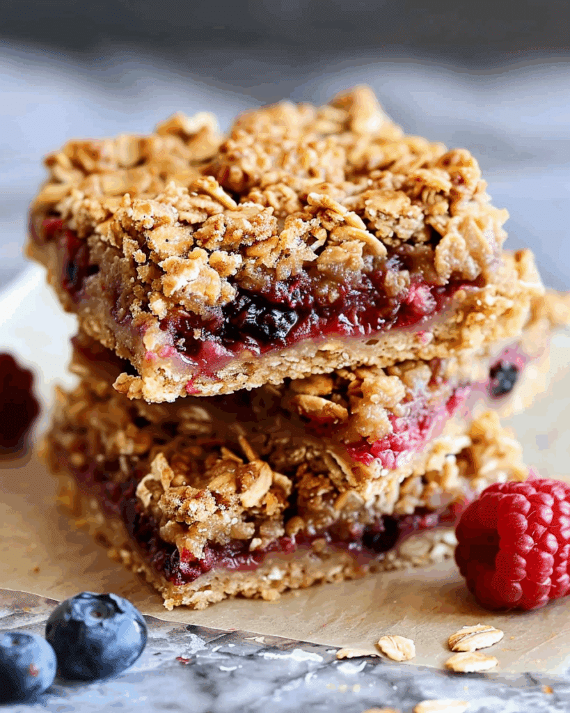 Berry Oat Bars | Healthy One Bowl Recipe
