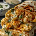 Cheesy Garlic Chicken Wraps