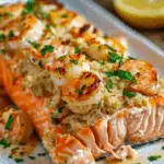 Crab and Shrimp Stuffed Salmon