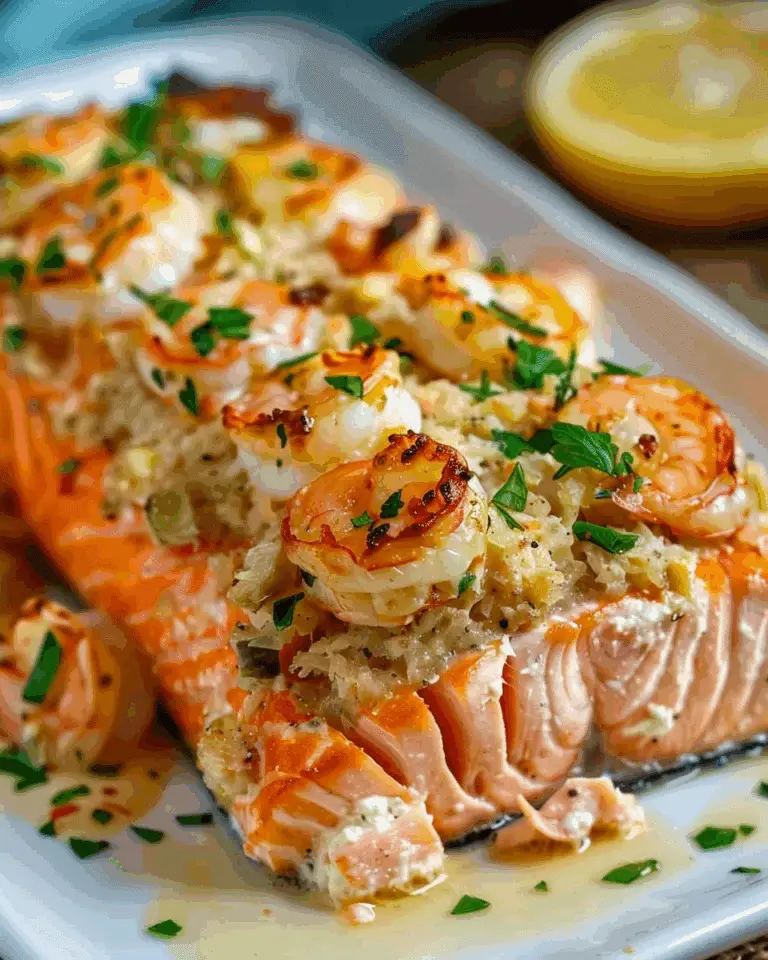 Crab and Shrimp Stuffed Salmon
