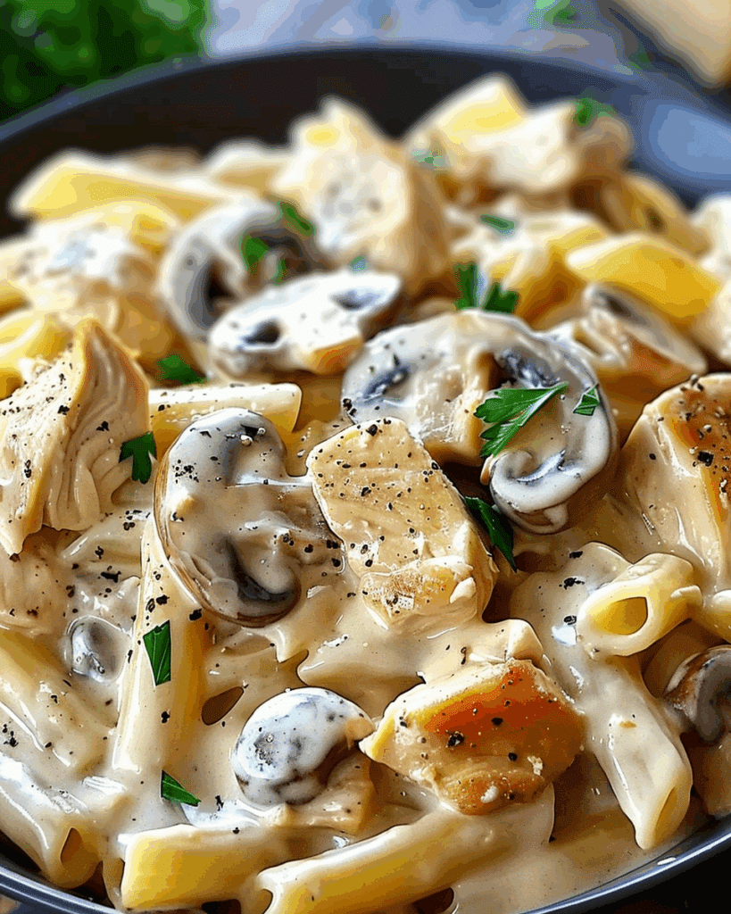 Creamy Chicken & Mushroom Pasta