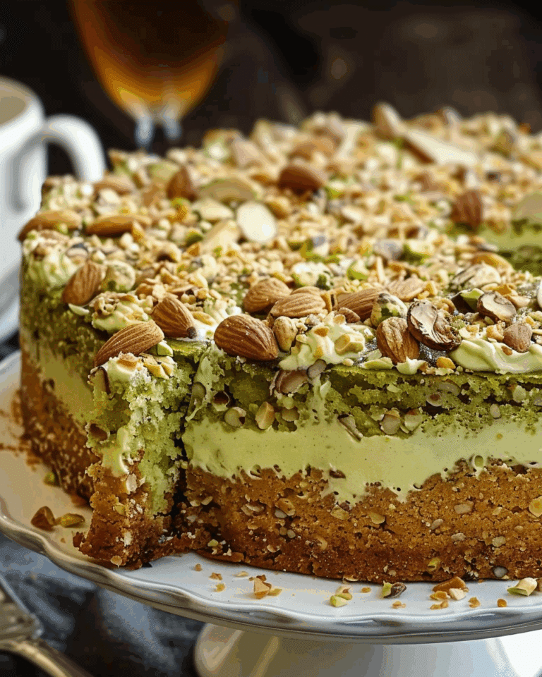 Grandma’s Secret Pistachio Almond Coffee Cake