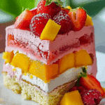 Strawberry Mango Split Cake