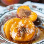 Easy Baked Peaches with Cinnamon Sugar Topping