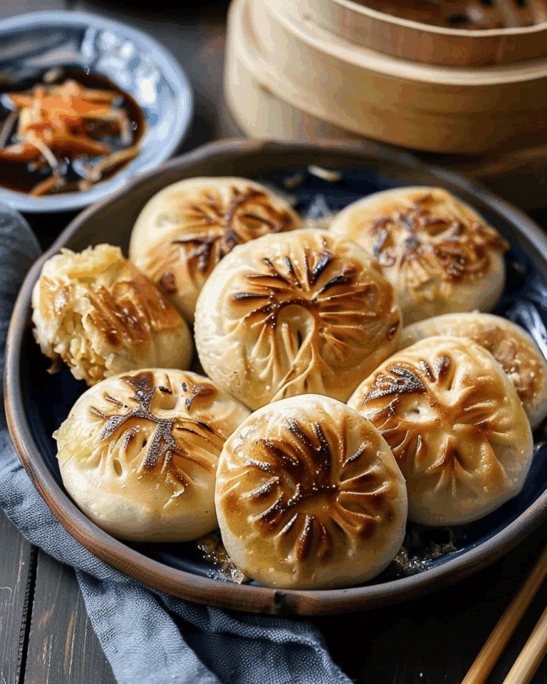 Pan‑Fried Cabbage and Noodle Buns