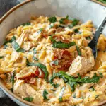 Slow Cooker Creamy Tuscan Chicken Orzo