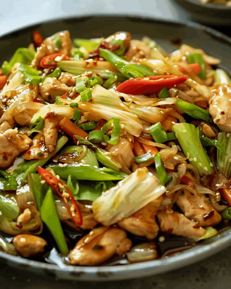 Chinese Chicken Cabbage Stir‑Fry