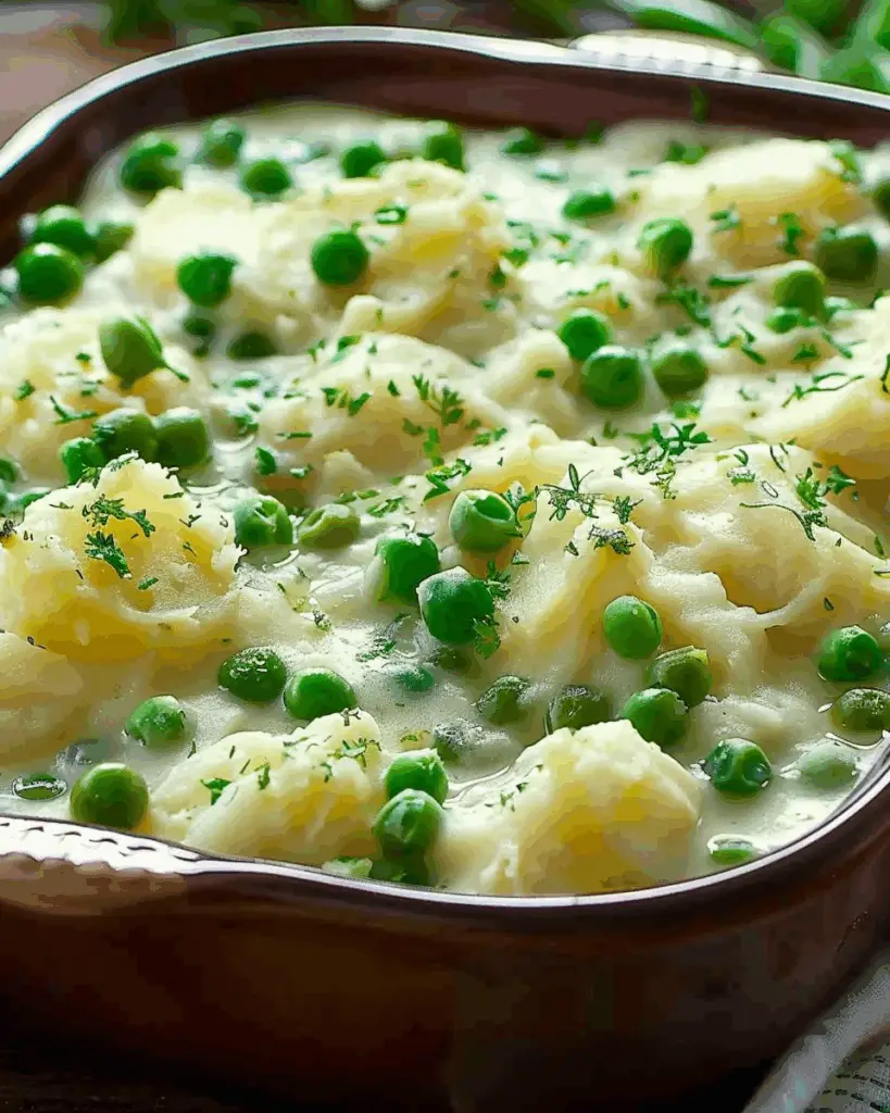 Creamed Potatoes and Peas