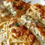Crispy Cheesy Chicken Alfredo