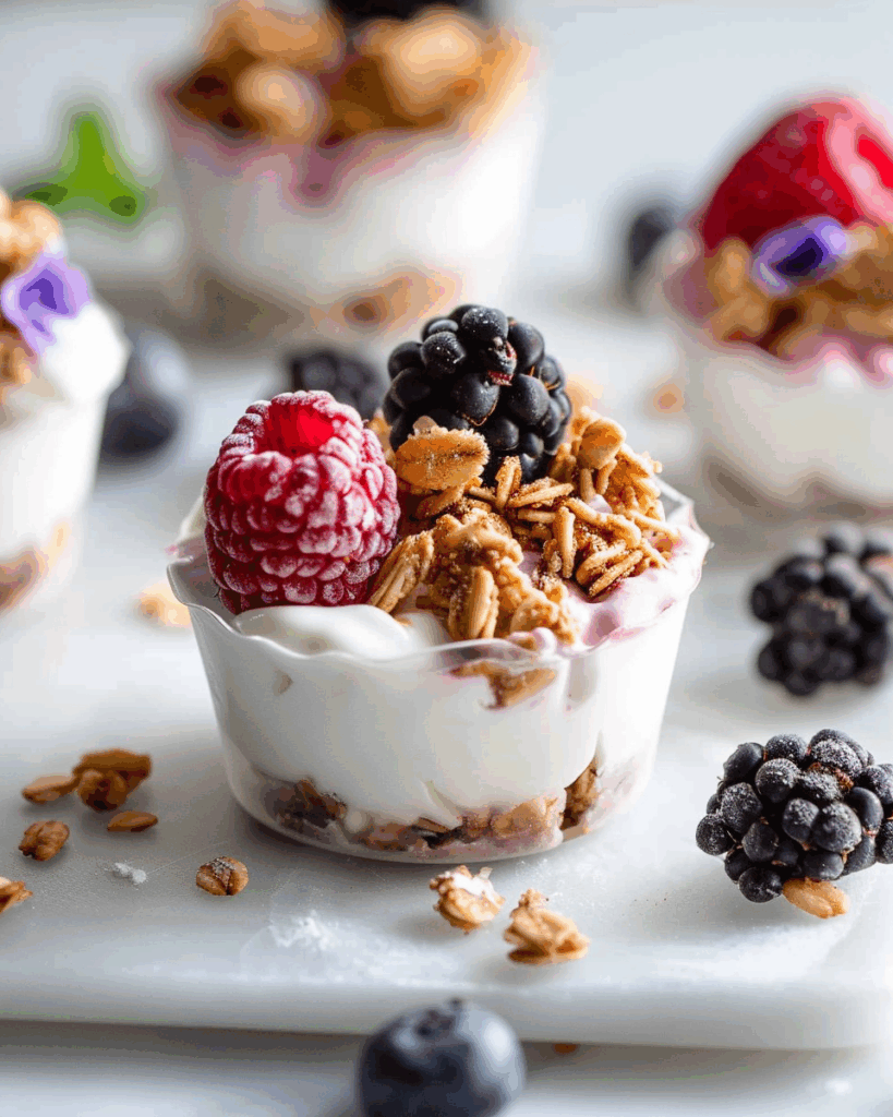 Frozen Yogurt Granola Cups