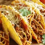 Spaghetti Tacos with Ground Beef