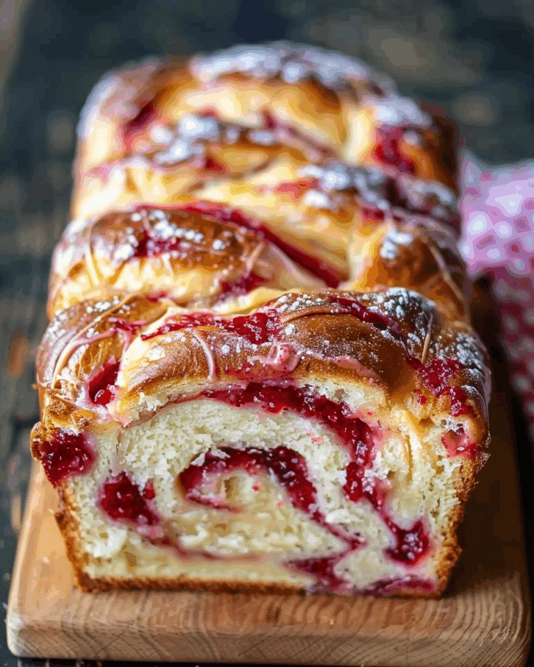 Raspberry Swirl Brioche Loaf Recipe