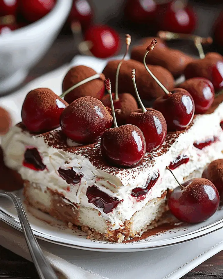 Cherry Amaretto Tiramisu Dessert