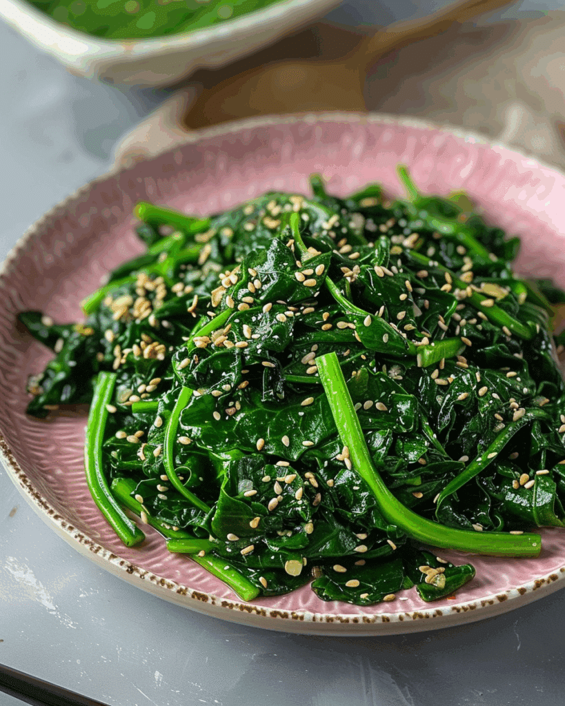 Korean Spinach Side Dish (Sigeumchi Namul)