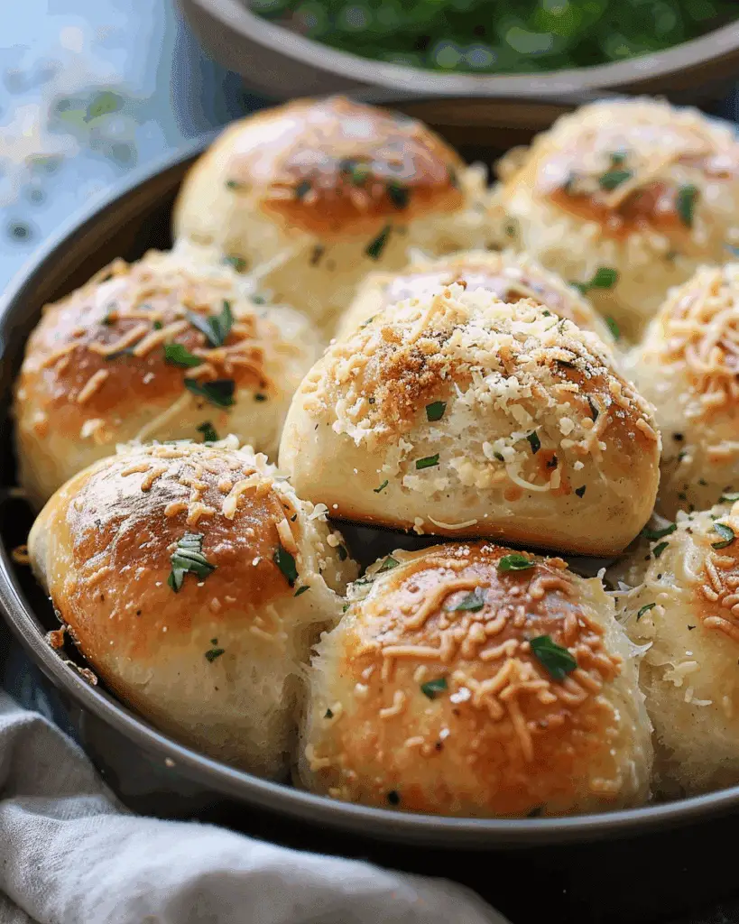 30‑Minute Garlic Parmesan Dinner Rolls