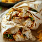 Cheesy Garlic Chicken Wraps