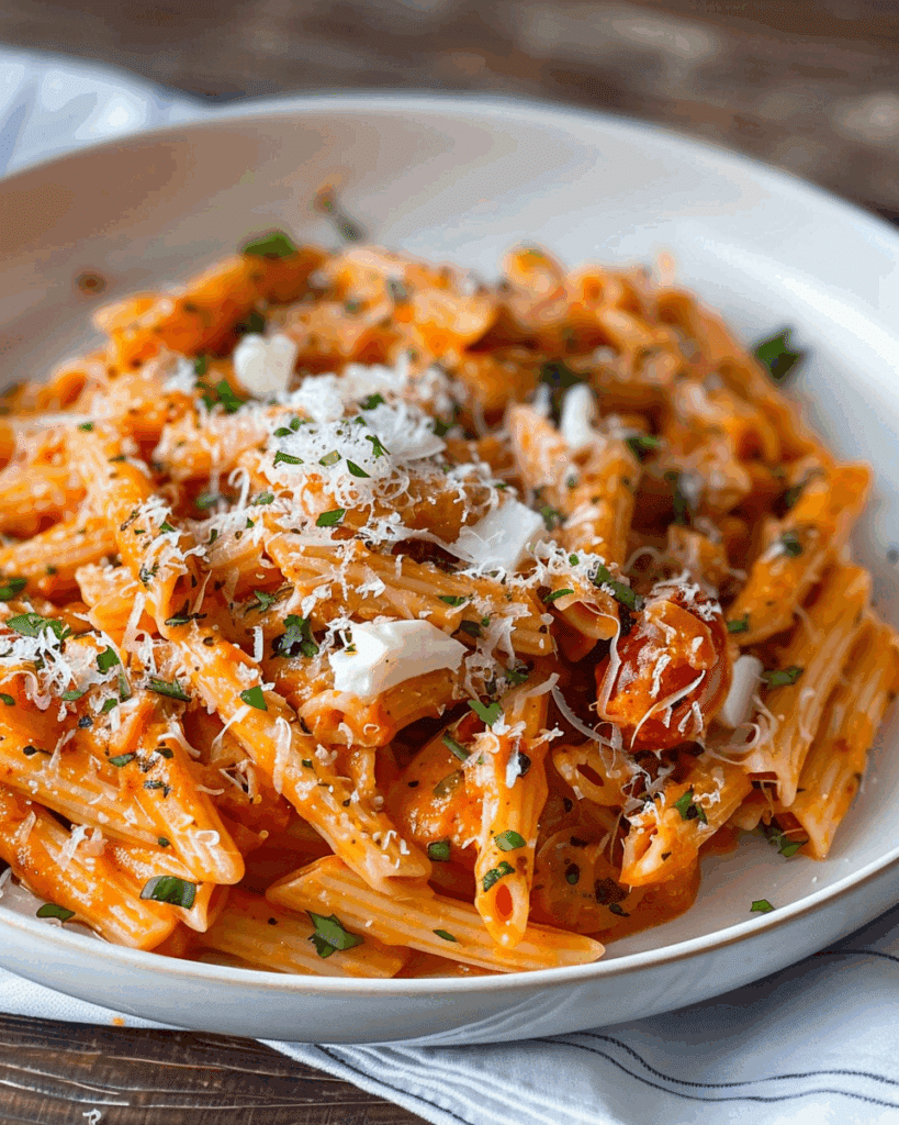 Easy and Creamy Tomato Garlic Pasta Recipe