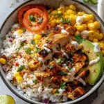 Street Corn Chicken Rice Bowl