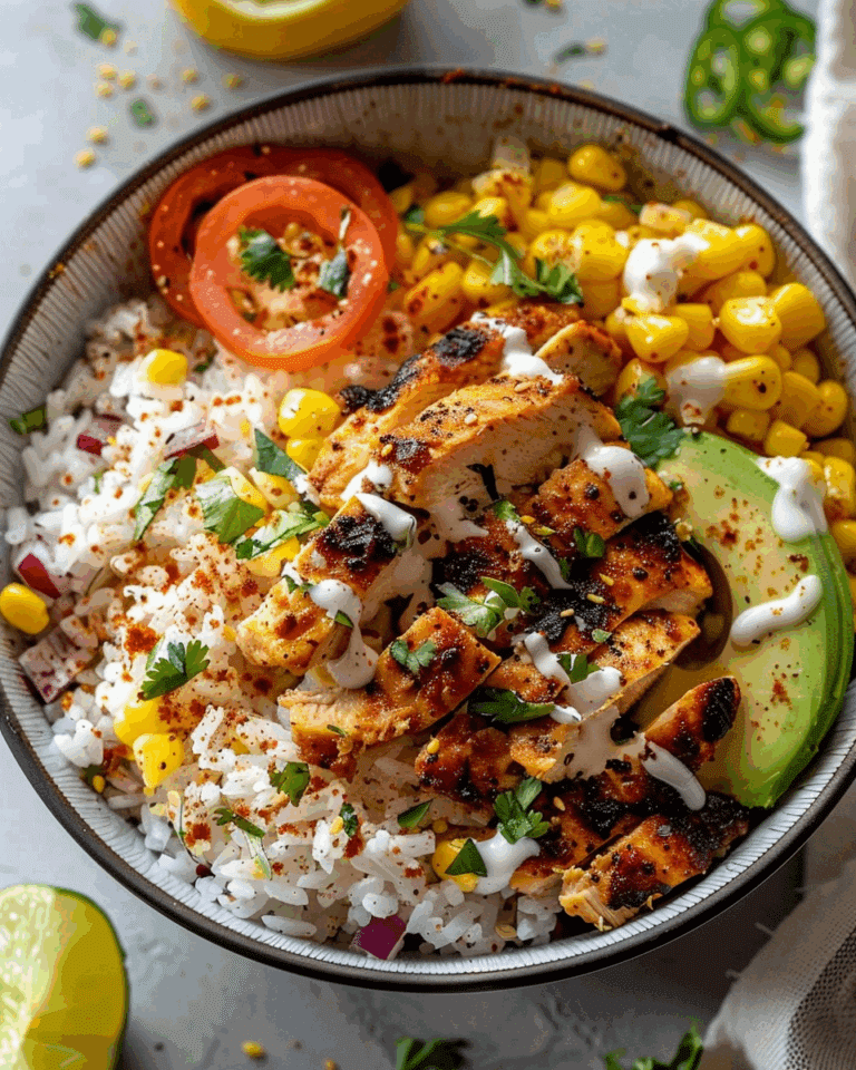 Street Corn Chicken Rice Bowl