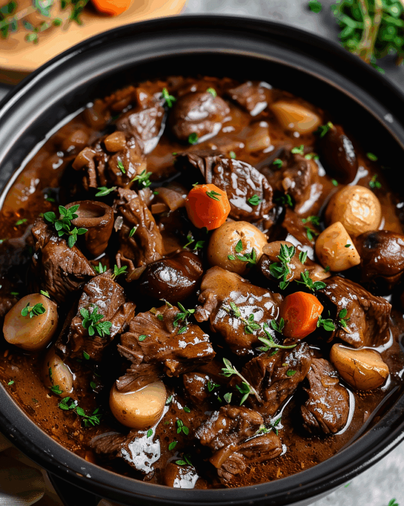 Slow Cooker Beef Bourguignon