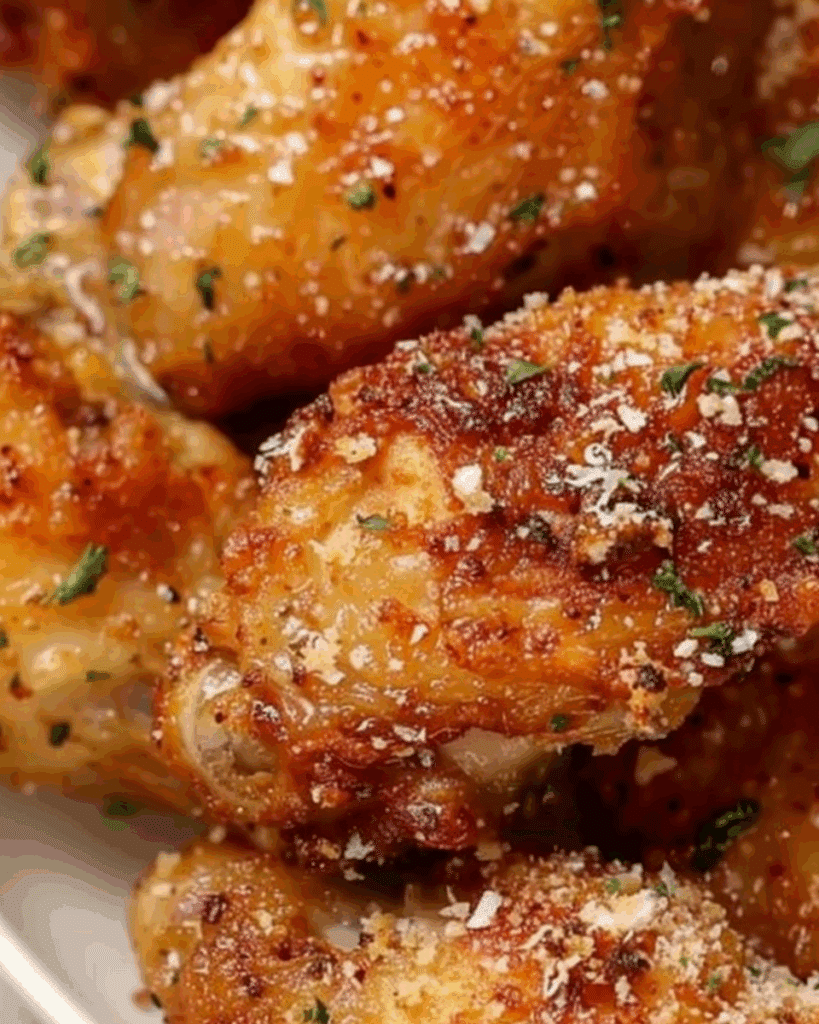 Crispy Garlic Parmesan Chicken Wings