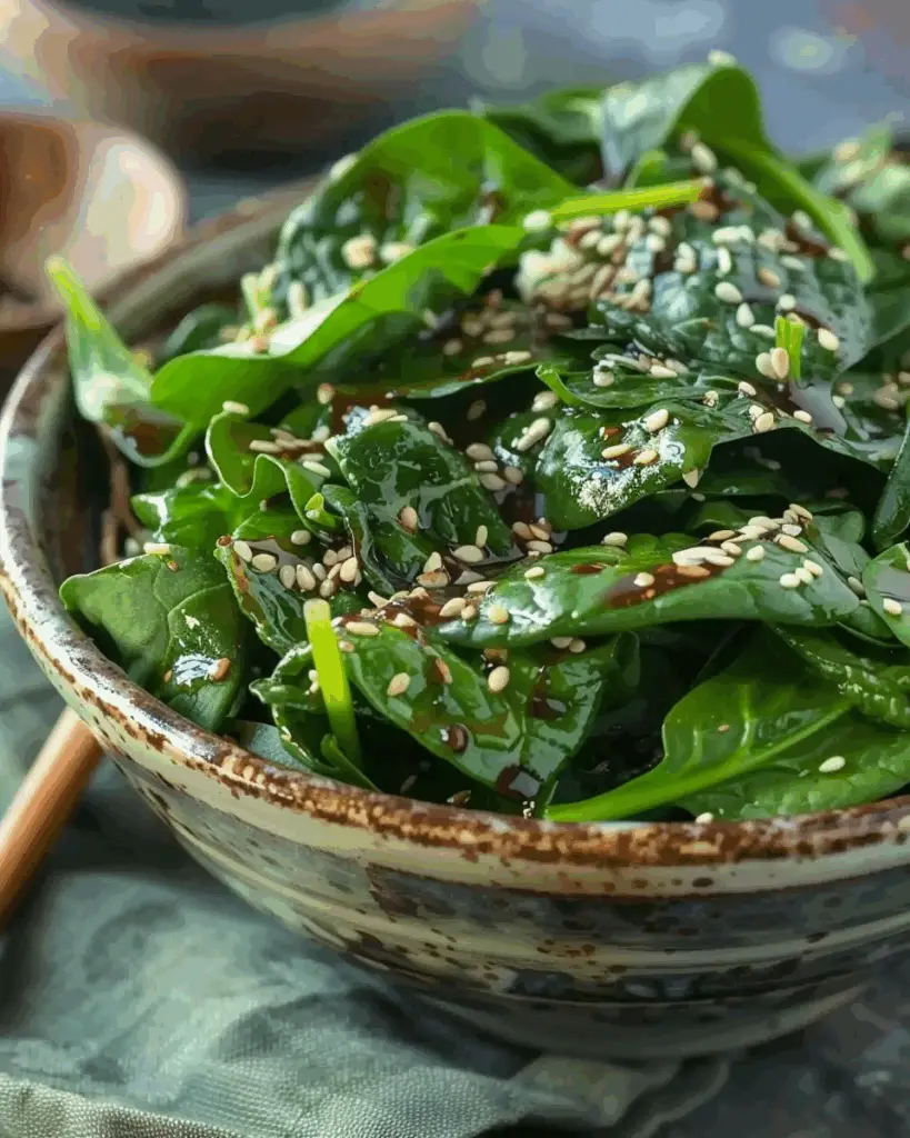 Japanese Spinach Salad with Sesame Dressing