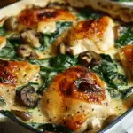 Baked Chicken with Spinach and Mushrooms in a Low‑Carb Oven Dish