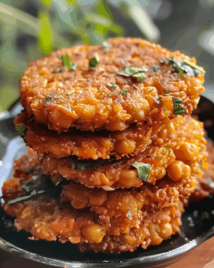 Crispy Chickpea & Sweet Potato Fritters