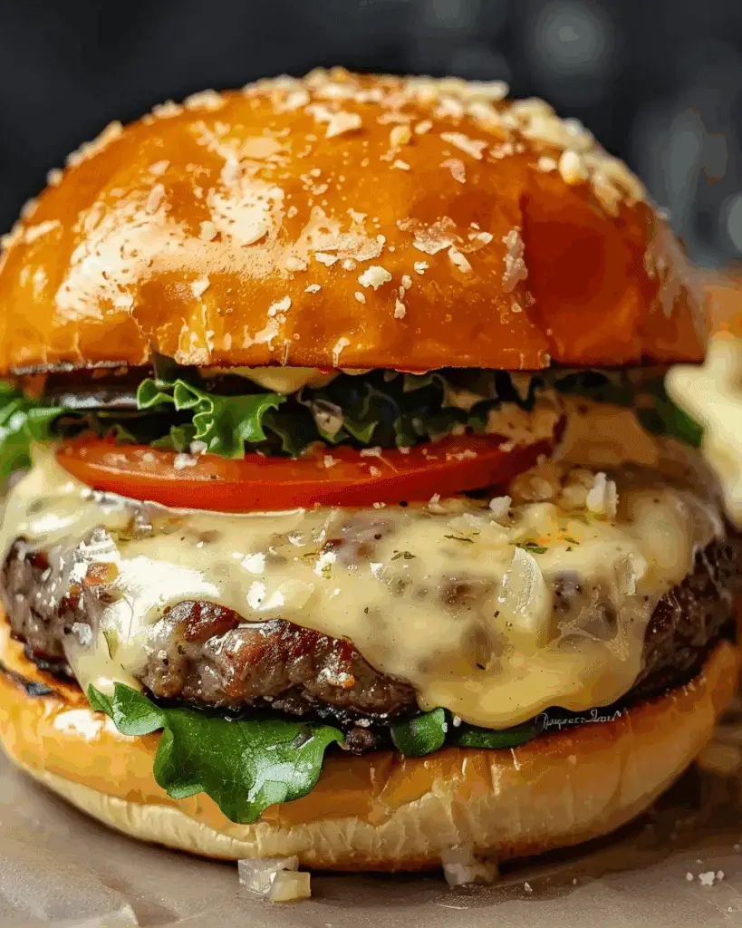 Garlic‑Parmesan Cheeseburgers