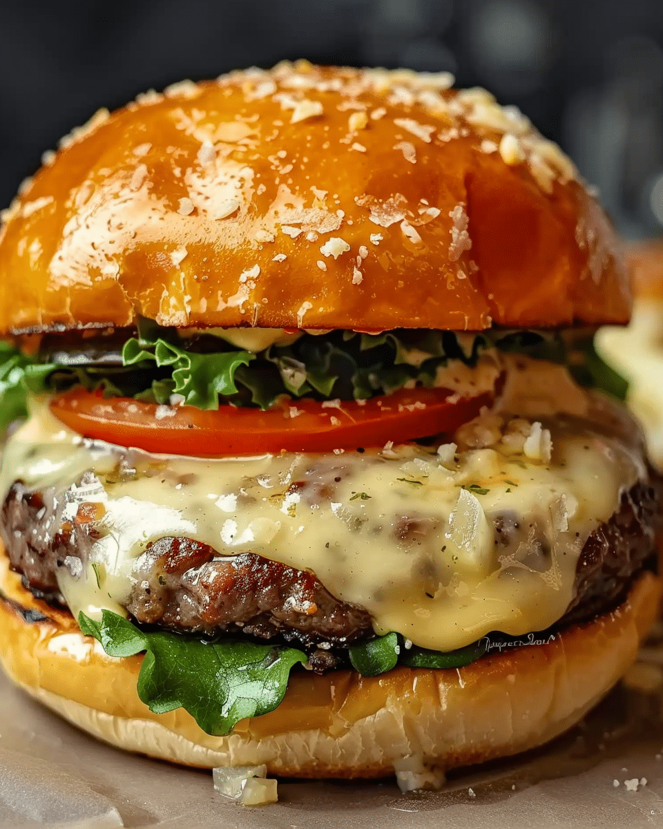 Garlic‑Parmesan Cheeseburgers