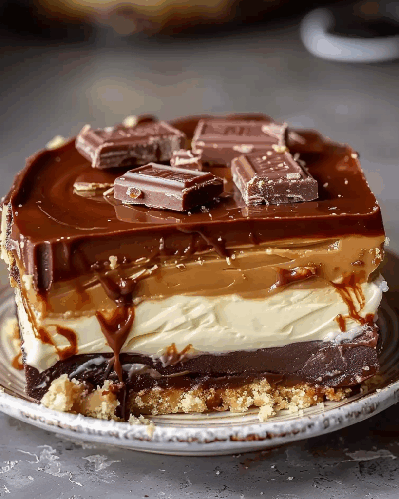 Homemade No-Bake Twix Cheesecake