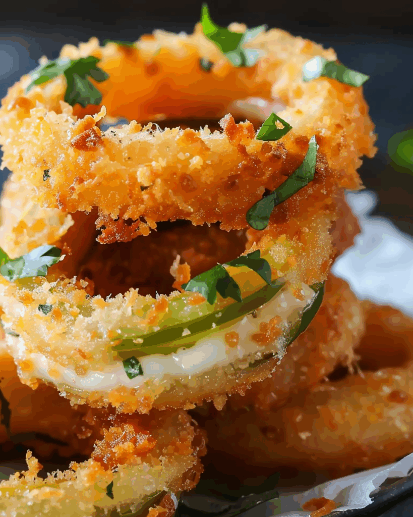 Jalapeño Popper Stuffed Onion Rings