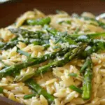 Garlic Butter Asparagus Orzo