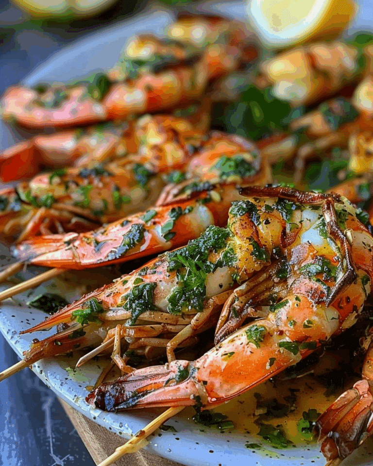 Grilled Prawns with Garlic and Parsley Butter