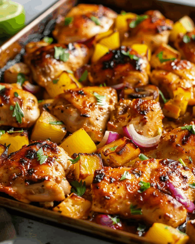 Hawaiian Chicken Sheet Pan