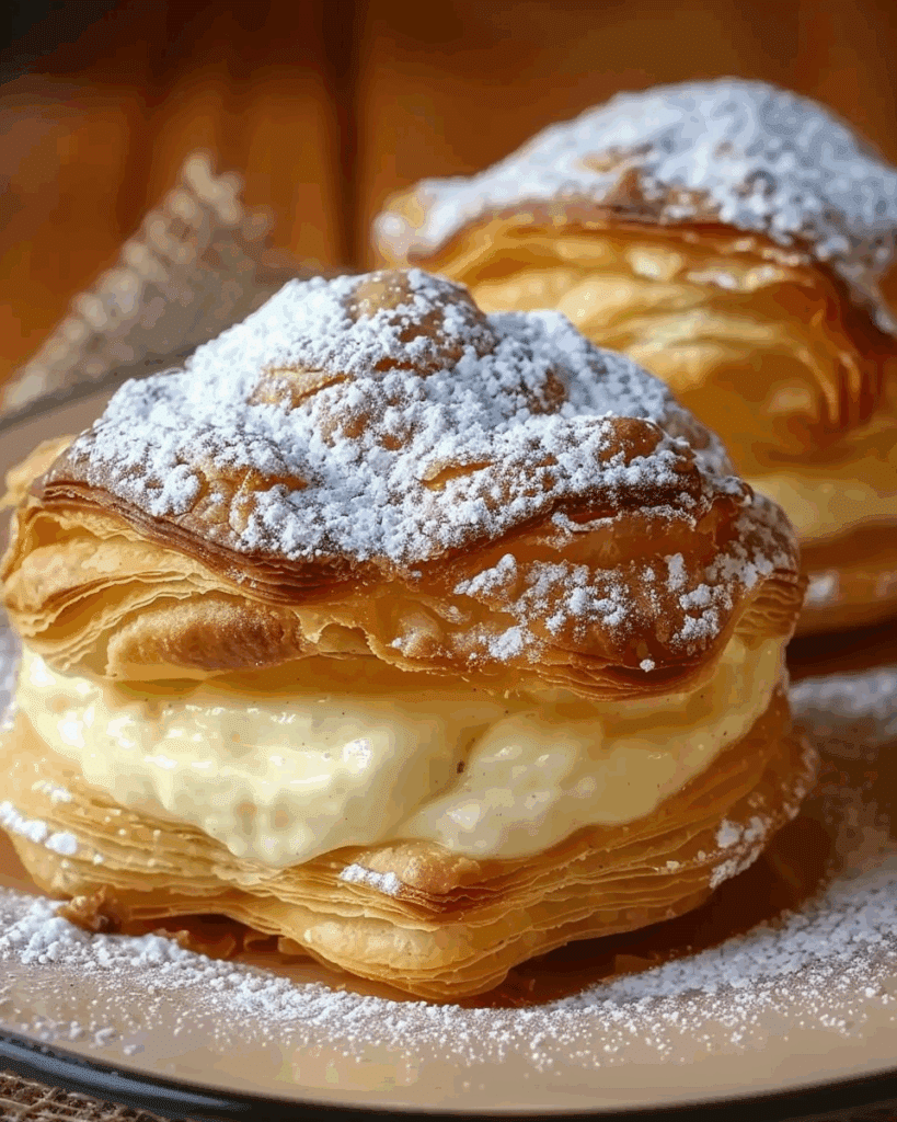 Special Italian Cream Puffs with Custard Filling