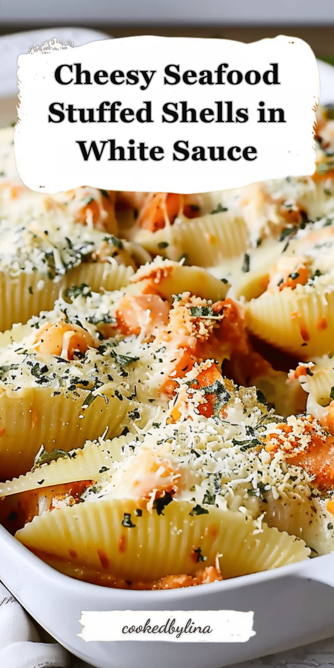 Cooked Assorted Shells Creamy Seafood Stuffed Shells Recipe | Cooked By Lina