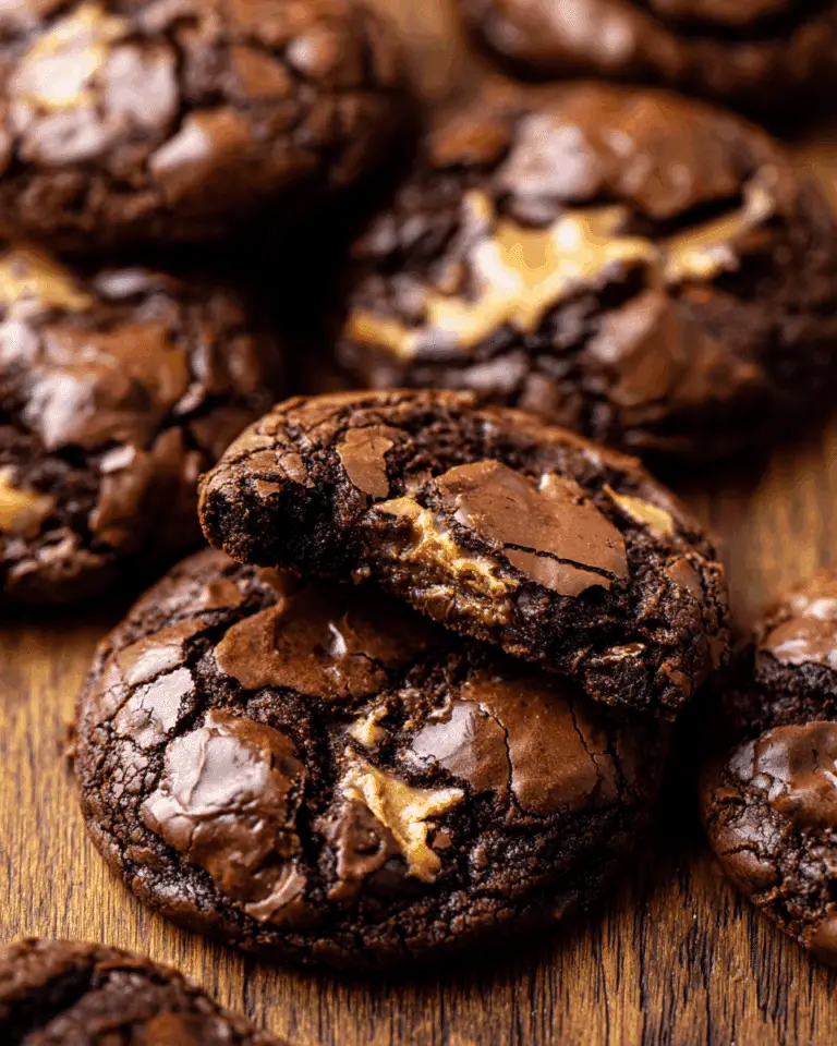 Swirled Brownie Cookies with a Peanut Butter Twist