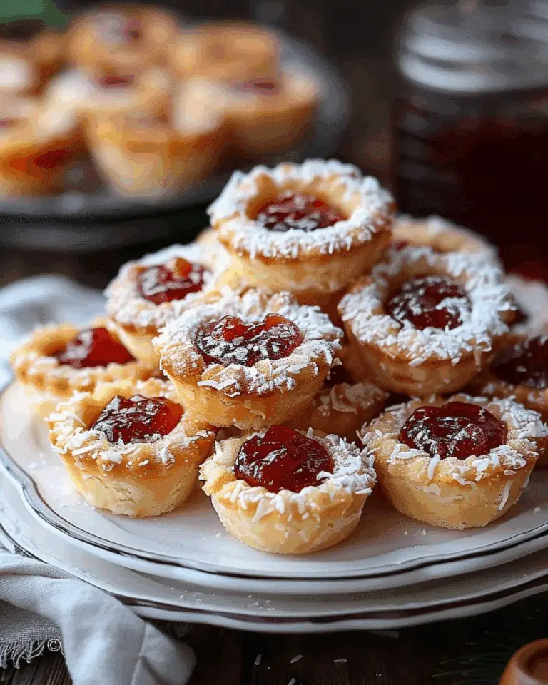 Jammy Coconut Thumbprint Tartlets
