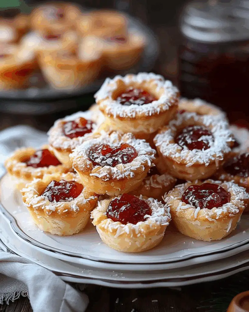 Jammy Coconut Thumbprint Tartlets