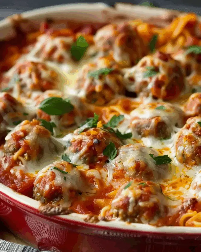 Dump and Bake Meatball Casserole