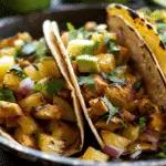 Teriyaki Chicken Tacos with Grilled Pineapple Pear Salsa